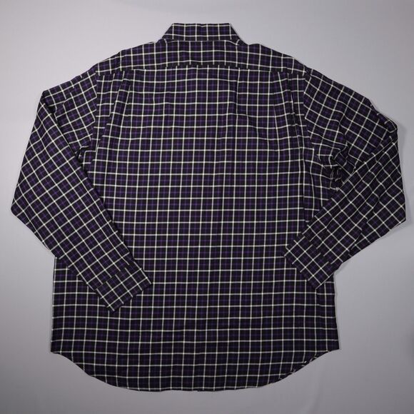 Polo Ralph Lauren Shirt Window Pane Plaid New Lowell Fine Two Ply 100's Mens XL - Picture 9 of 9